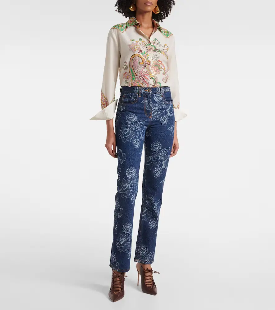 Etro Floral jacquard slim jeans | Thumbnail 7