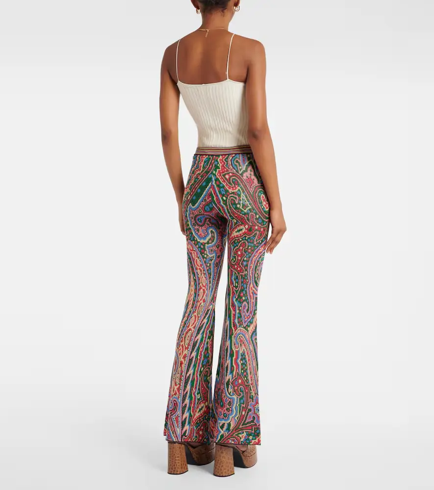 Etro Knitted paisley jacquard flared pants | Thumbnail 5