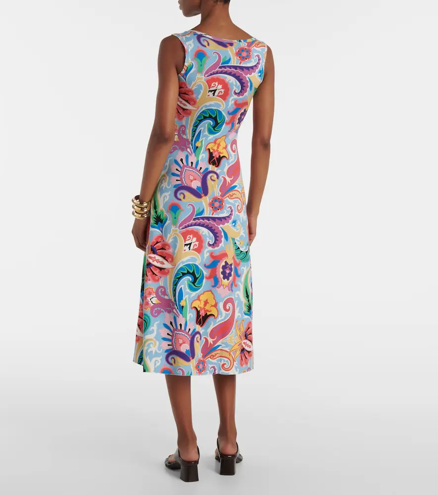 Etro Paisley silk-blend midi dress | Thumbnail 5