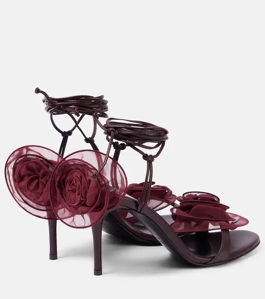 Magda Butrym 90 floral-appliqué leather sandals | Thumbnail 2