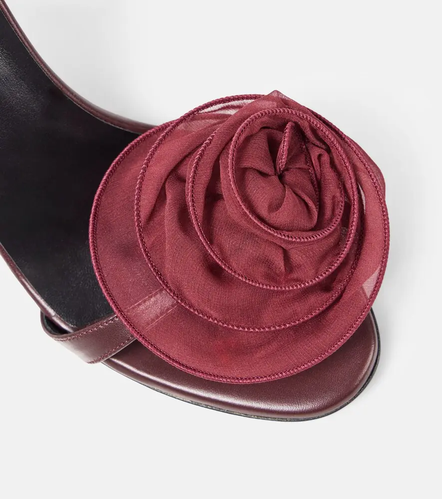 Magda Butrym 90 floral-appliqué leather sandals | Thumbnail 3