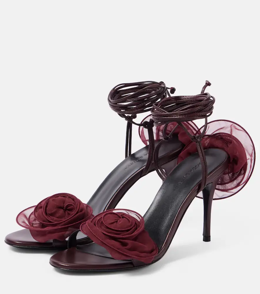 Magda Butrym 90 floral-appliqué leather sandals | Thumbnail 4