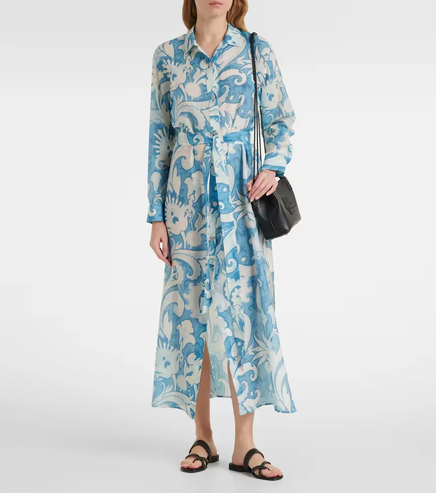 Etro Paisley cotton and silk shirt dress | Thumbnail 2