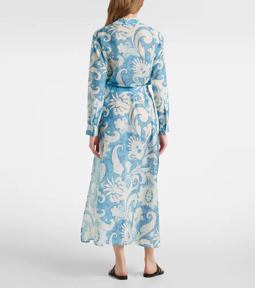 Etro Paisley cotton and silk shirt dress | Thumbnail 3