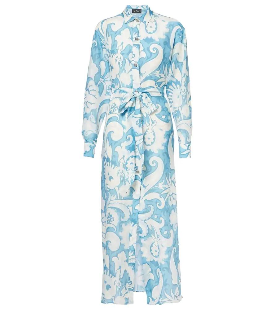 Etro Paisley cotton and silk shirt dress