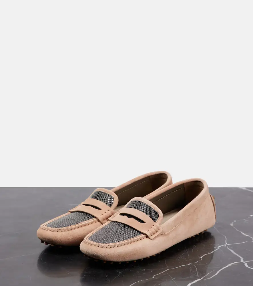 Brunello Cucinelli Monili suede driving shoes | Thumbnail 4
