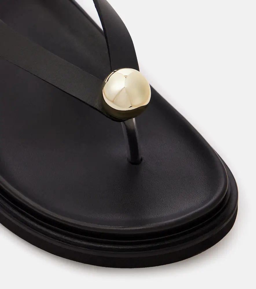 Souliers Martinez Spiaggia embellished leather sandals | Thumbnail 3 Souliers Martinez Spiaggia embellished leather sandals | Thumbnail 3