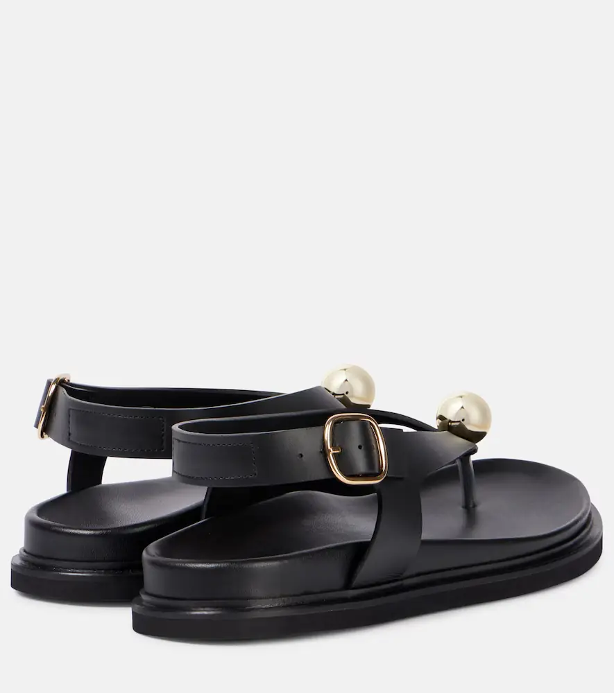 Souliers Martinez Spiaggia embellished leather sandals | Thumbnail 4 Souliers Martinez Spiaggia embellished leather sandals | Thumbnail 4