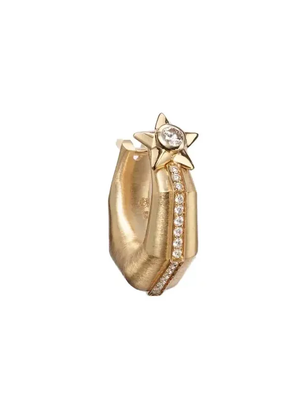 Baba Small 18kt gold single earring with diamonds