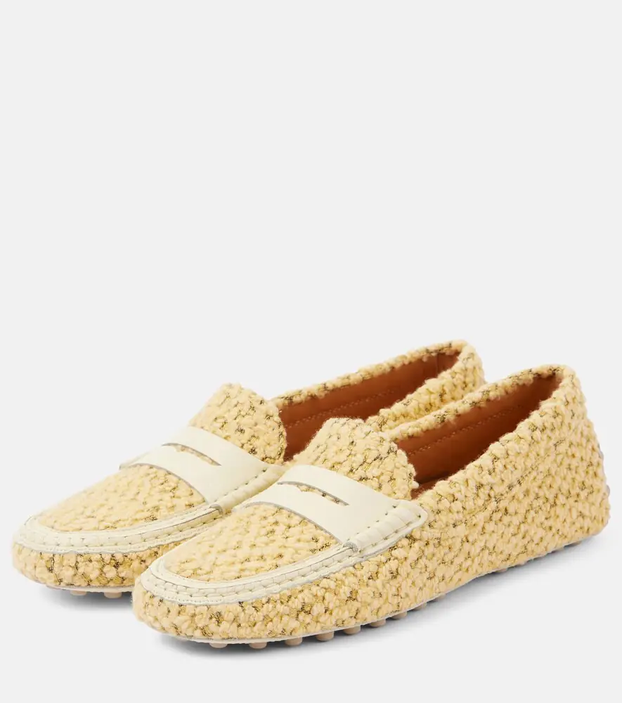 Tod's Gommino bouclé driving shoes | Thumbnail 3 Tod's Gommino bouclé driving shoes | Thumbnail 3