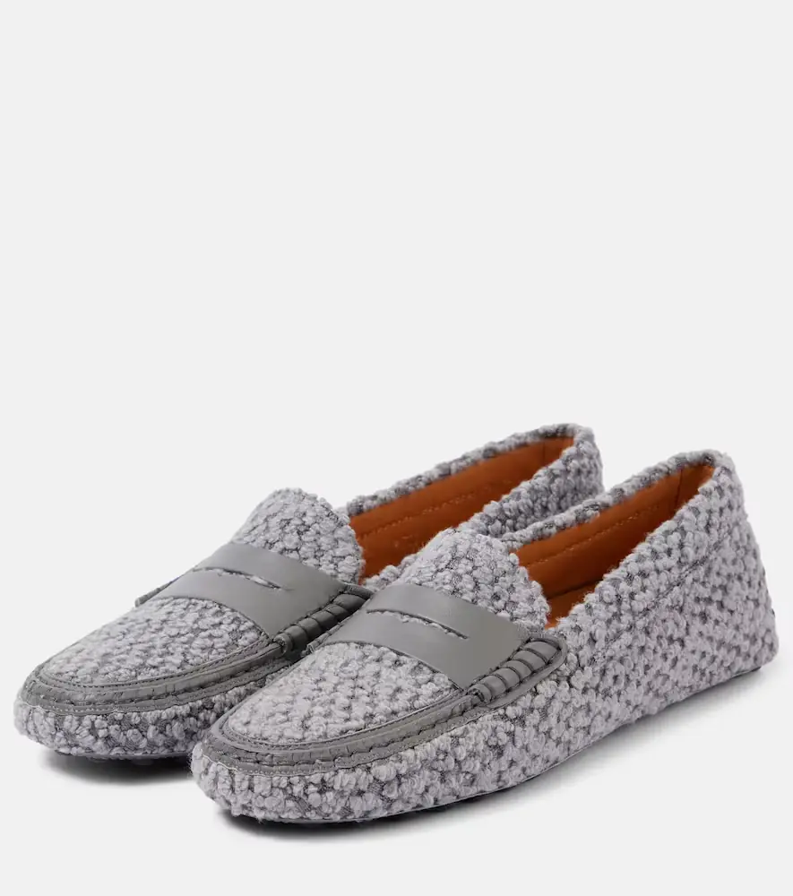 Tod's Gommino bouclé driving shoes | Thumbnail 3 Tod's Gommino bouclé driving shoes | Thumbnail 3