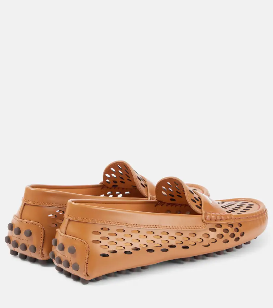 Tod's Gommino perforated leather driving shoes | Thumbnail 3