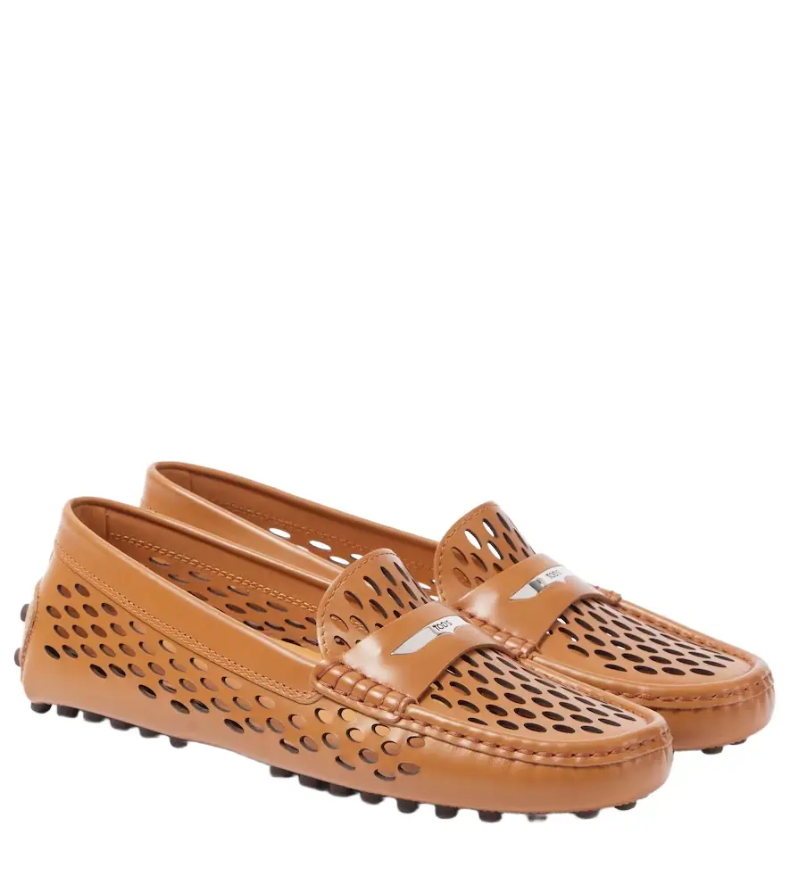Tod's Gommino perforated leather driving shoes