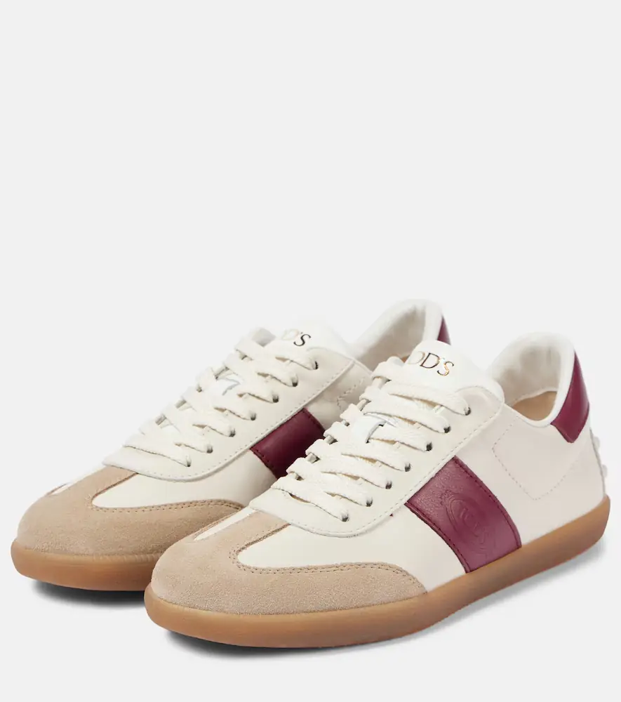 Tod's Tabs suede-trimmed leather sneakers | Thumbnail 3
