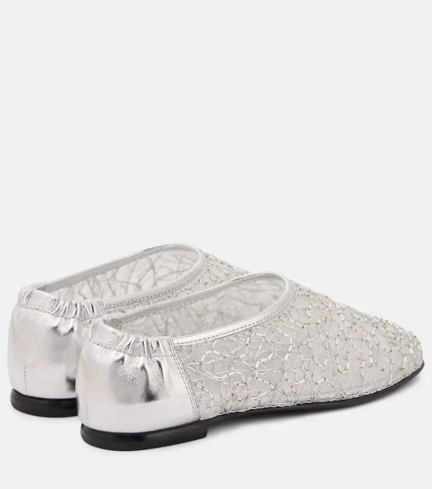 Simkhai Eden metallic lace ballet flats | Thumbnail 4