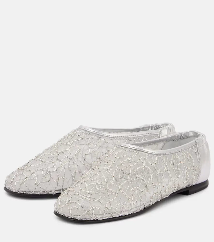 Simkhai Eden metallic lace ballet flats | Thumbnail 5