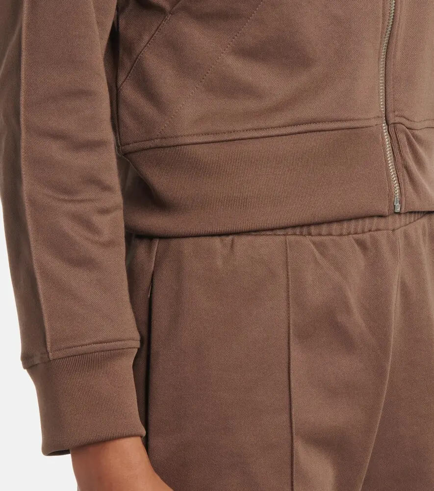 The Attico Zip-up cotton-blend fleece sweatshirt | Thumbnail 5