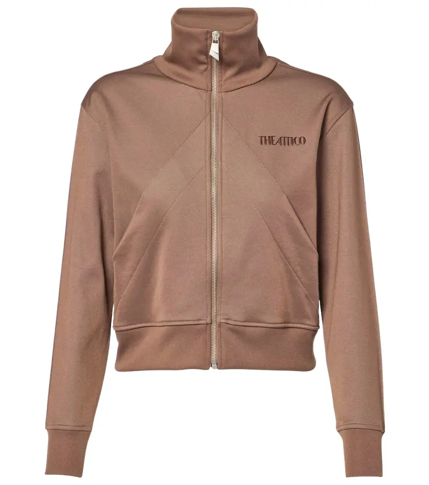 The Attico Zip-up cotton-blend fleece sweatshirt | Image 1 The Attico Zip-up cotton-blend fleece sweatshirt | Image 1