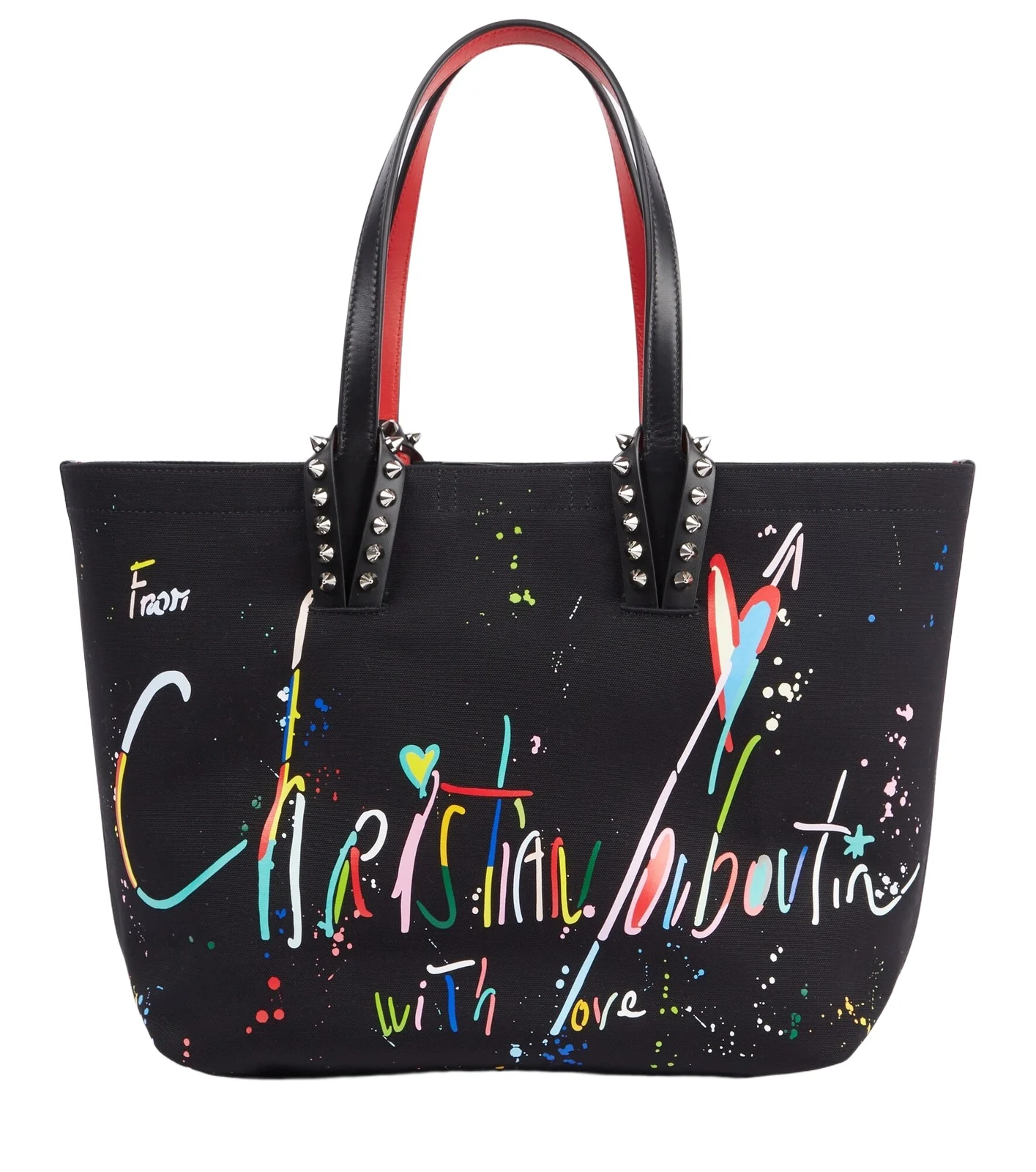 Cabata Large leather-trimmed canvas tote bag Cabata Large leather-trimmed canvas tote bag