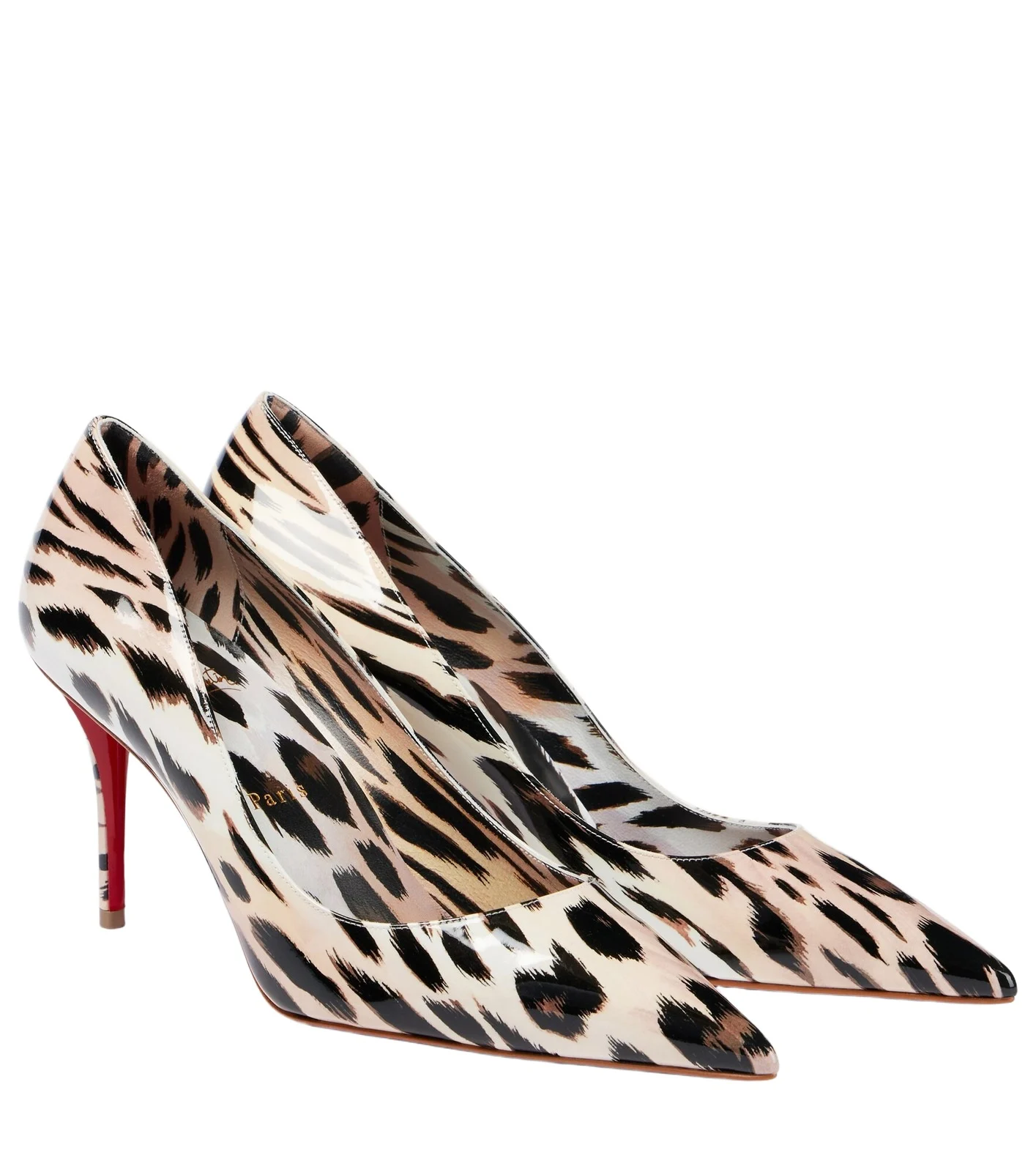 Miss Z 80 printed patent leather pumps