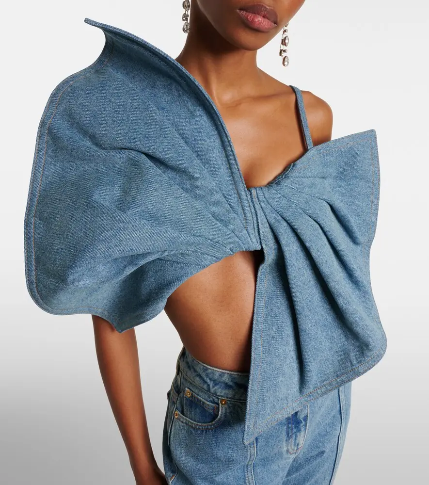 Nina Ricci Bow-detail denim top | Thumbnail 2 Nina Ricci Bow-detail denim top | Thumbnail 2