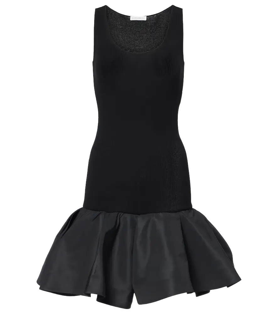 Nina Ricci Peplum cotton-blend midi dress | Image 1 Nina Ricci Peplum cotton-blend midi dress | Image 1
