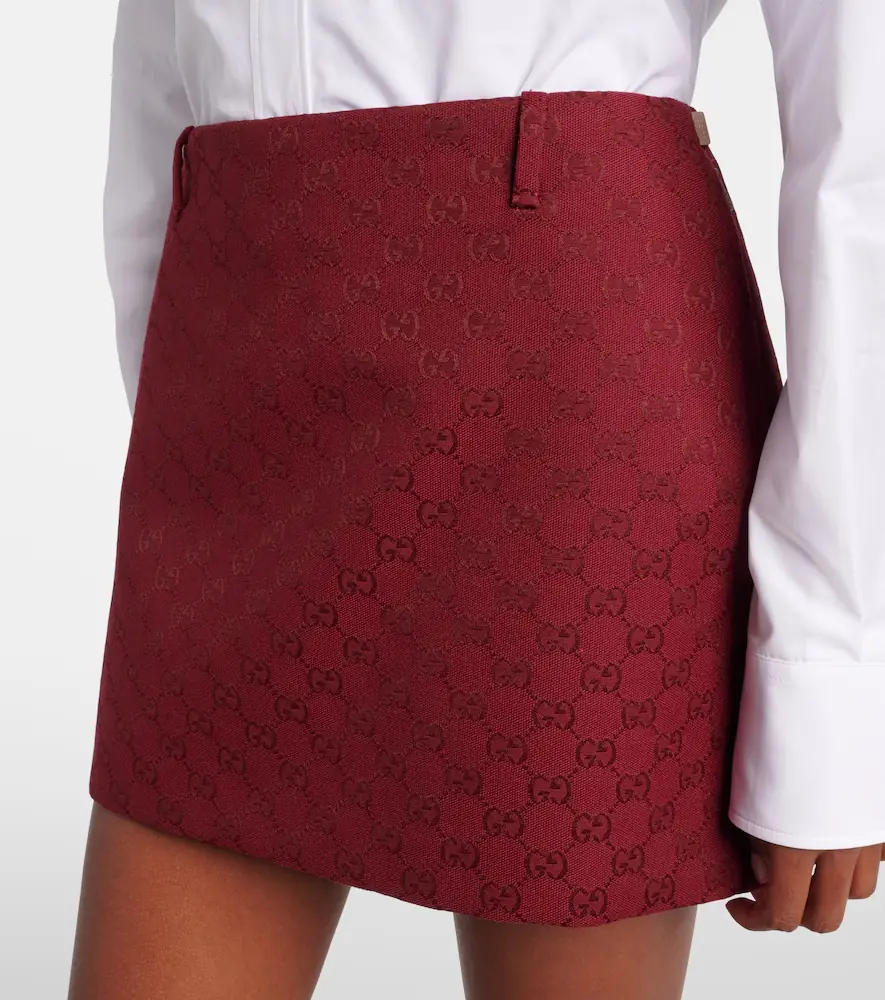 Gucci GG canvas cotton-blend miniskirt | Thumbnail 4