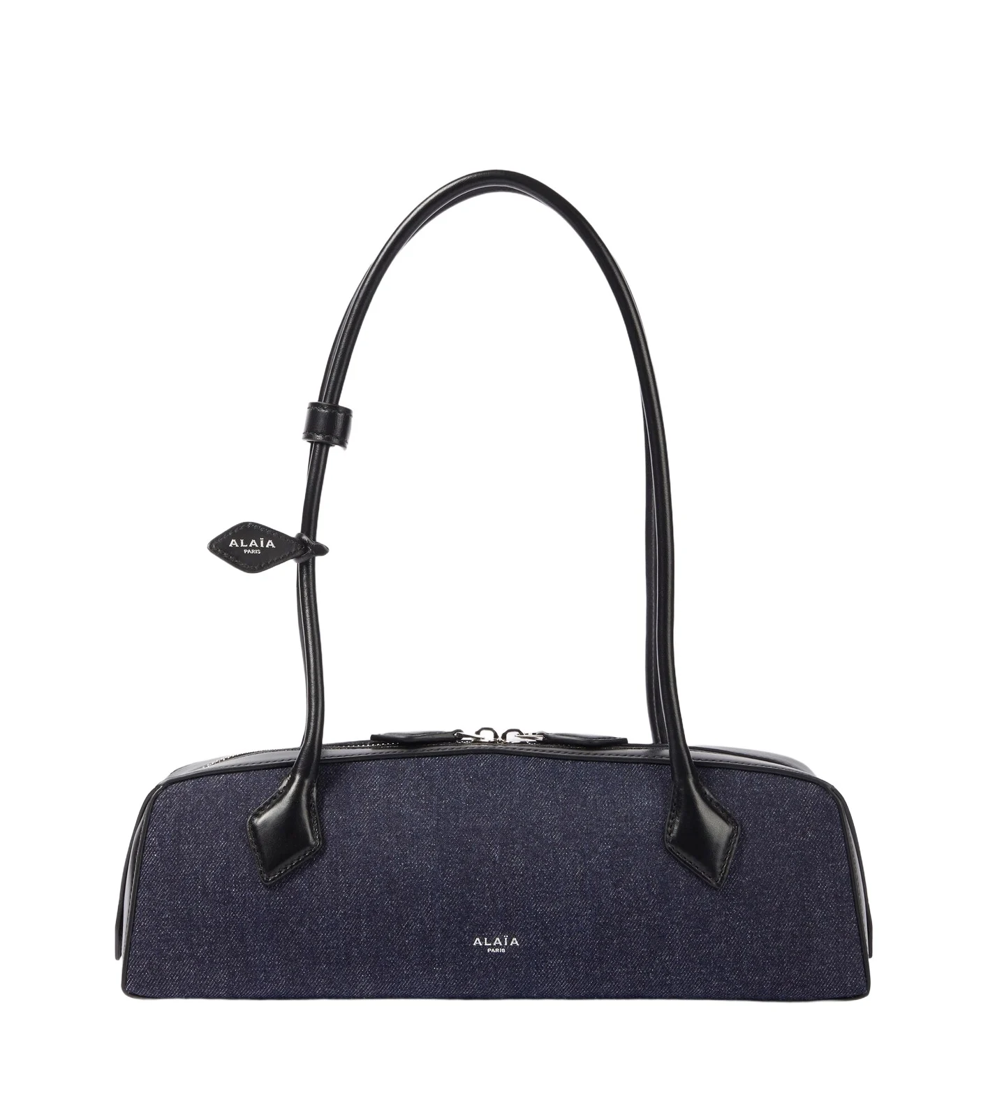 Le Teckel Medium denim shoulder bag