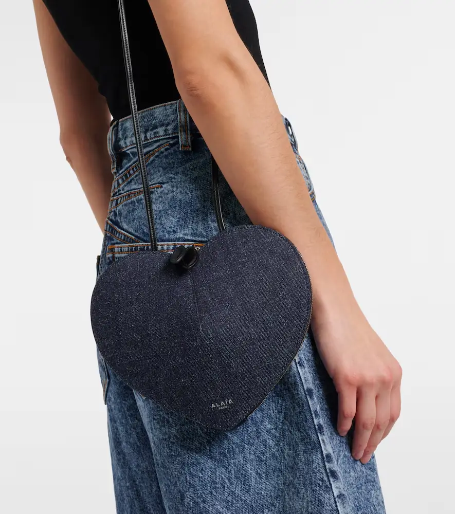 Alaïa Alaïa Le Caur denim shoulder bag | Thumbnail 2