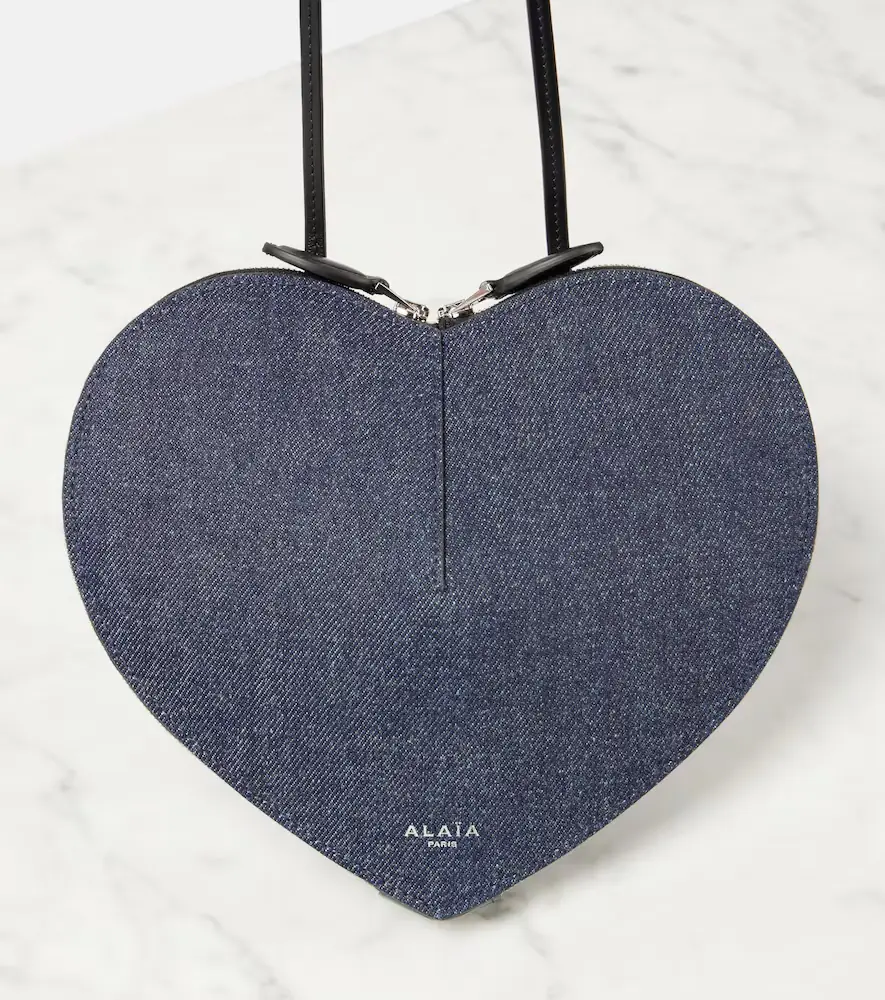 Alaïa Alaïa Le Caur denim shoulder bag | Thumbnail 5