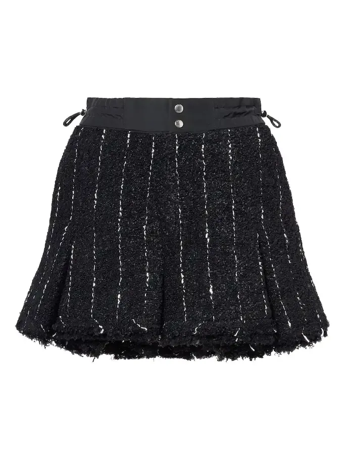 Striped tweed shorts
