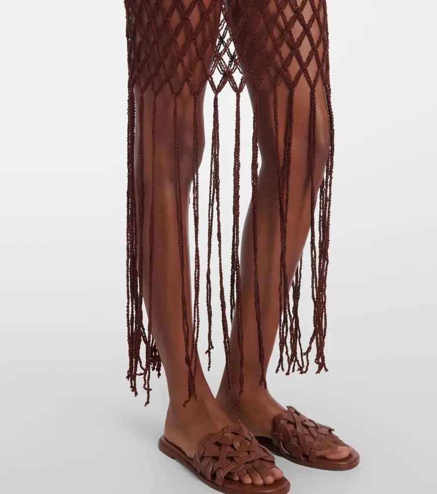 Anna Kosturova Fringed cotton minidress | Thumbnail 5