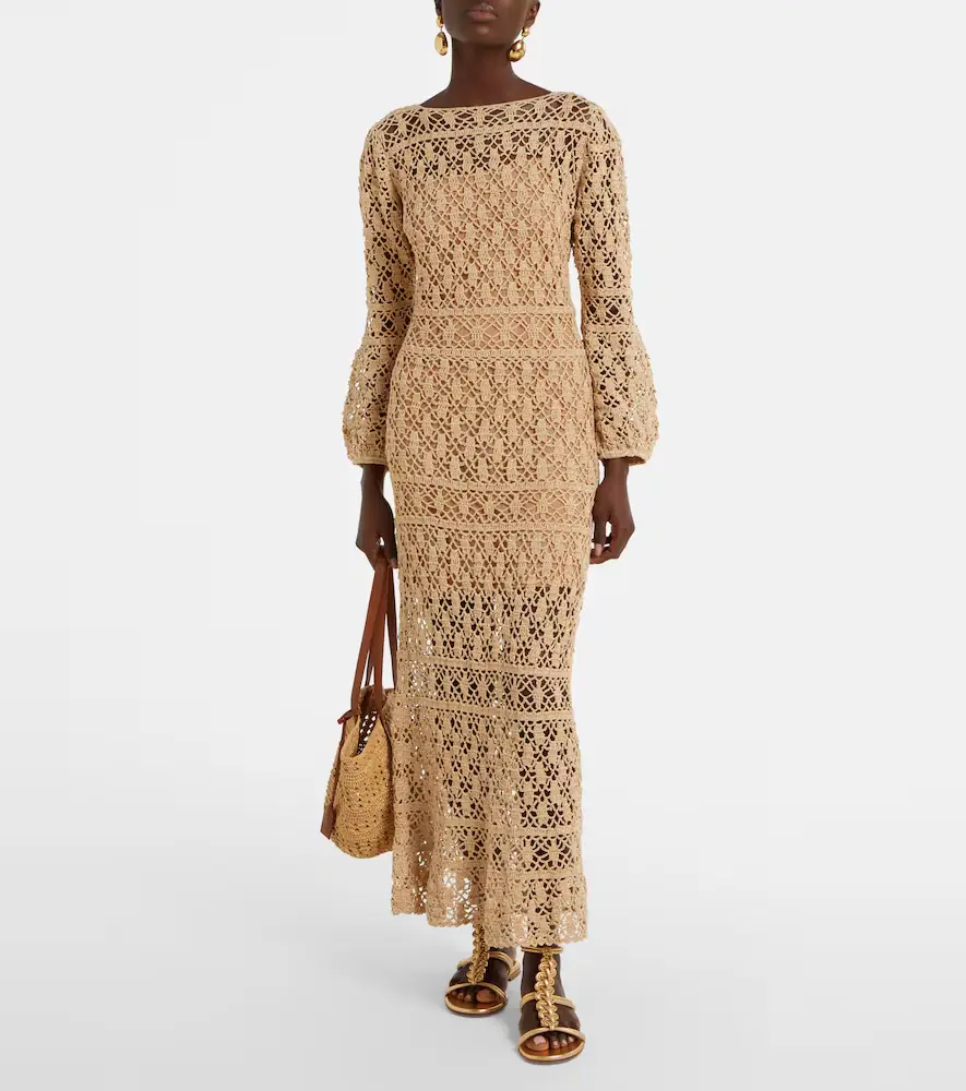 Anna Kosturova Bianca cotton crochet maxi dress | Thumbnail 2