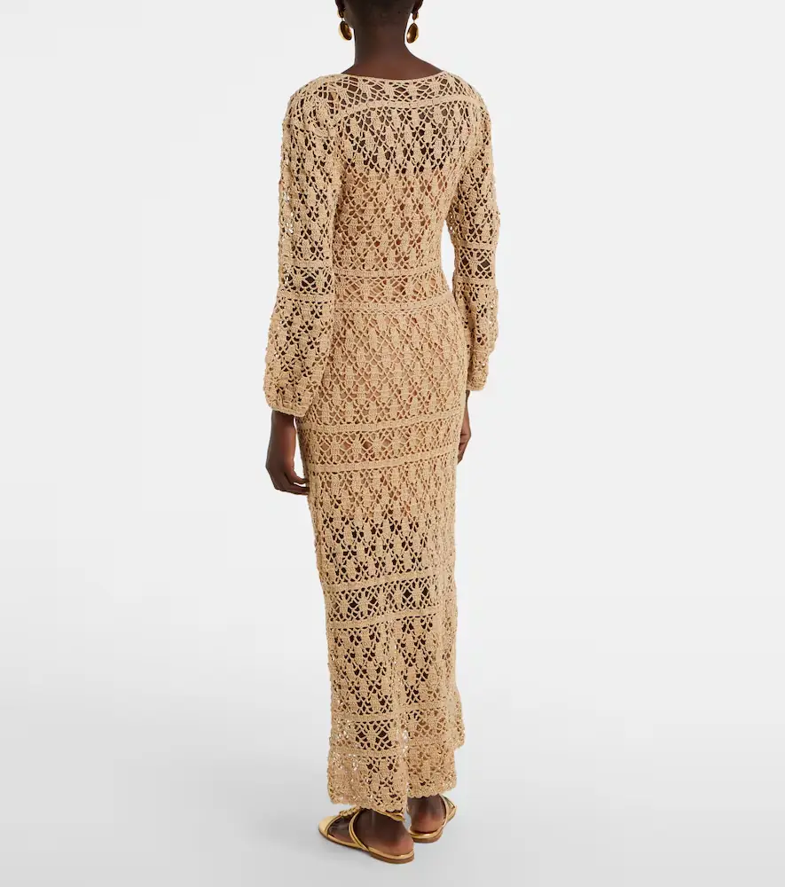 Anna Kosturova Bianca cotton crochet maxi dress | Thumbnail 3