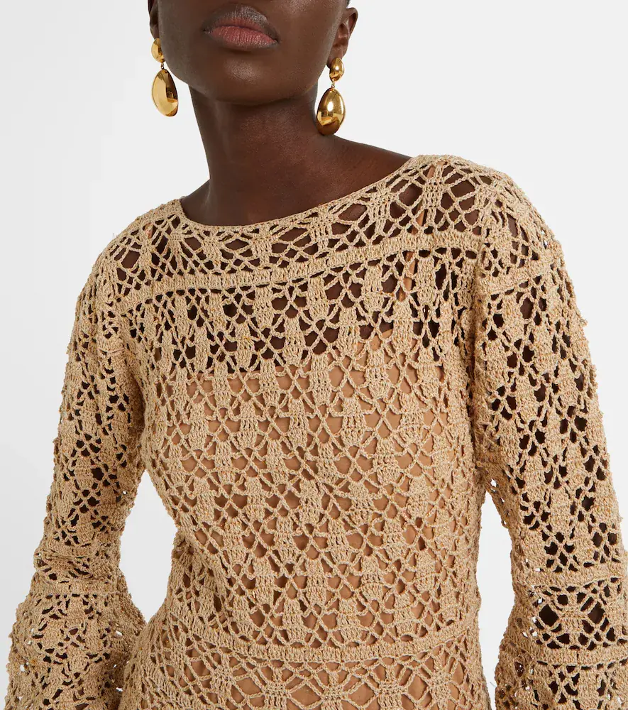Anna Kosturova Bianca cotton crochet maxi dress | Thumbnail 5