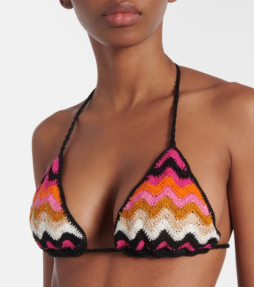 Anna Kosturova Striped cotton bikini top | Thumbnail 2