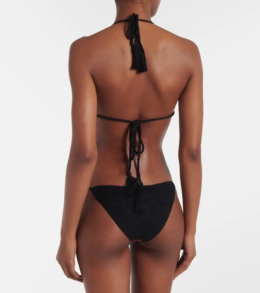 Anna Kosturova Striped cotton bikini top | Thumbnail 4