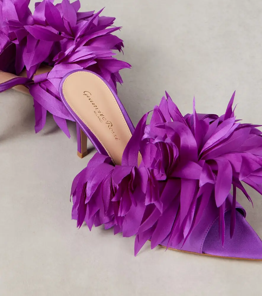 Gianvito Rossi Daniah 85 embellished crêpe satin mules | Thumbnail 2