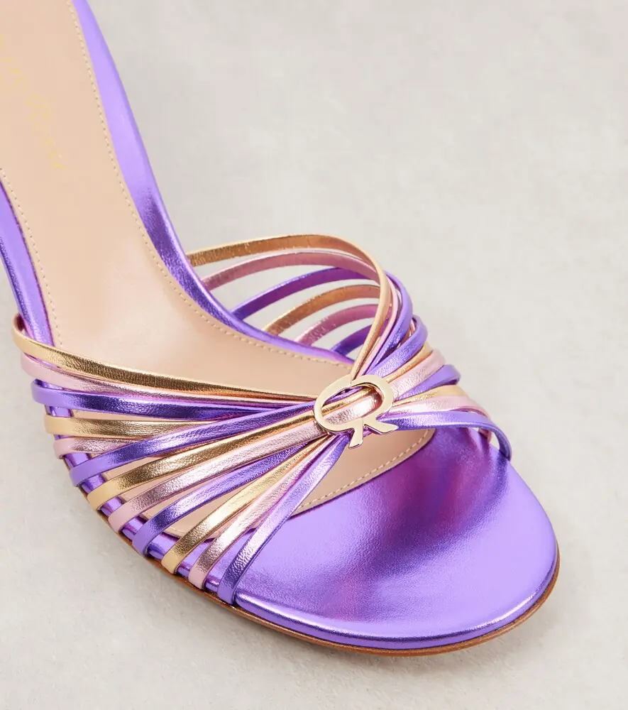 Gianvito Rossi 70 metallic leather mules | Thumbnail 5