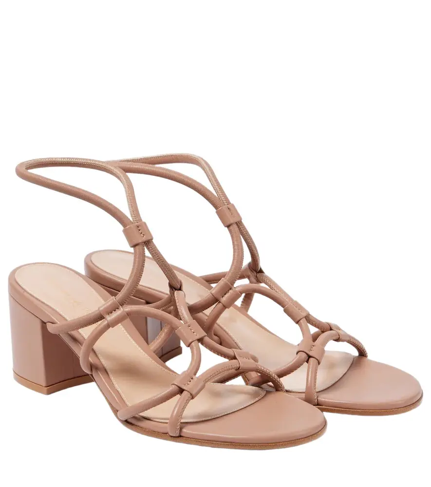 Gianvito Rossi Cage 60 leather sandals