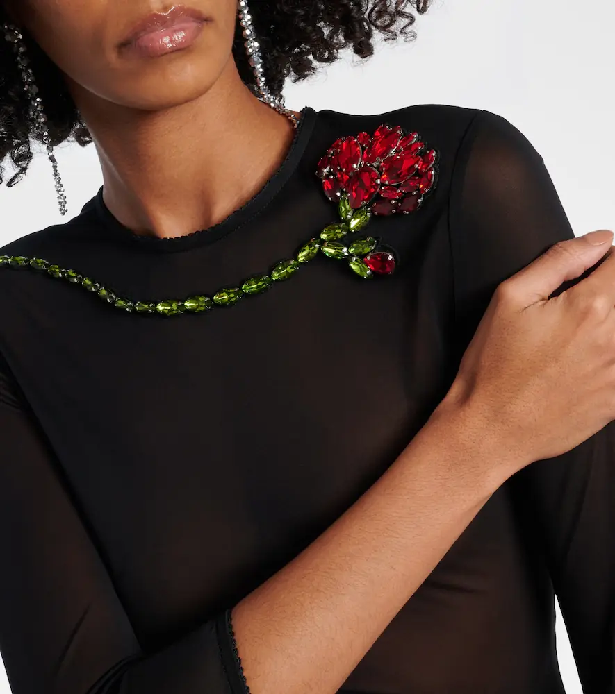 Simone Rocha Crystal-embellished sheer cocktail dress | Thumbnail 4 Simone Rocha Crystal-embellished sheer cocktail dress | Thumbnail 4