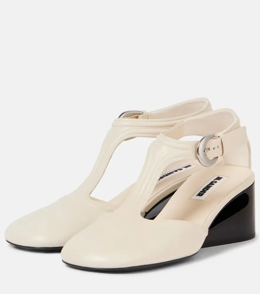 Jil Sander Leather Mary Jane pumps | Thumbnail 3