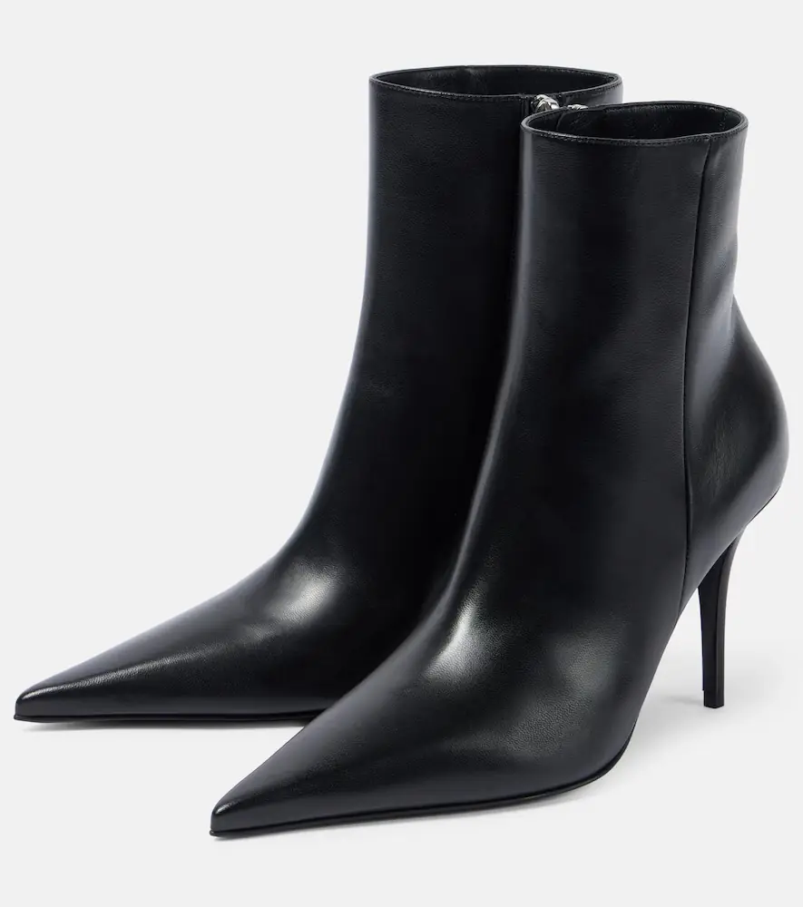 Amina Muaddi Barbara 90 leather boots | Thumbnail 3 Amina Muaddi Barbara 90 leather boots | Thumbnail 3