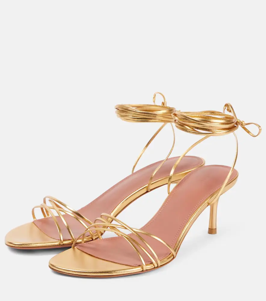 Amina Muaddi Lori 60 metallic leather sandals | Thumbnail 4 Amina Muaddi Lori 60 metallic leather sandals | Thumbnail 4