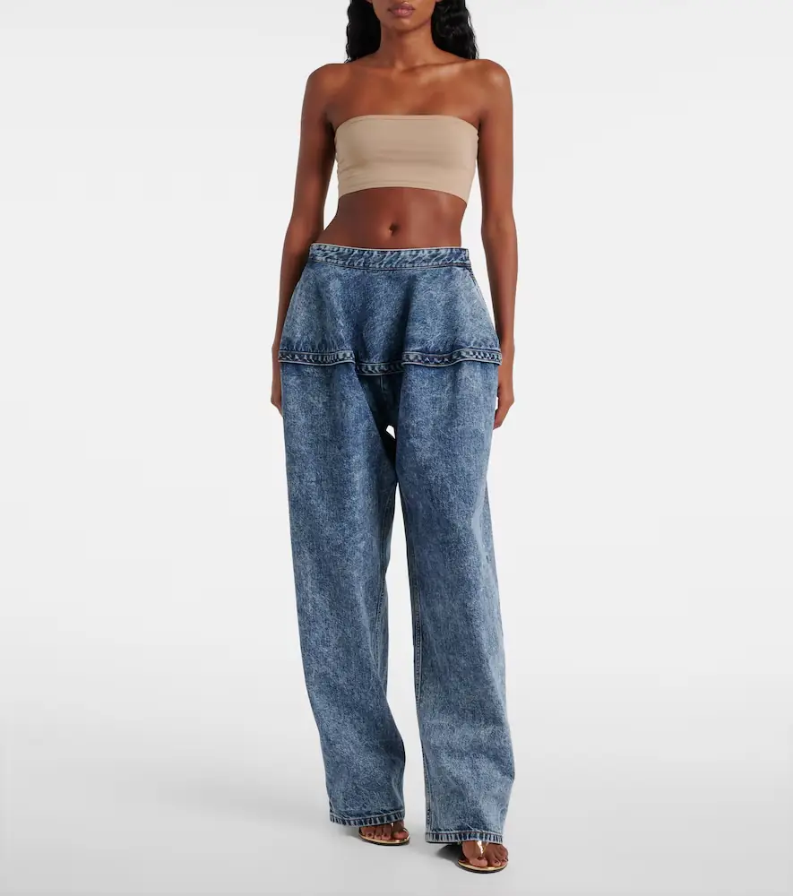 ALAÏA ALAÏA Low-rise wide-leg jeans | Thumbnail 2 ALAÏA ALAÏA Low-rise wide-leg jeans | Thumbnail 2