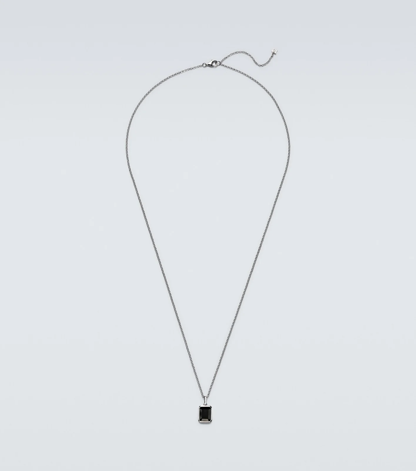 Sterling silver pendant necklace with onyx Sterling silver pendant necklace with onyx