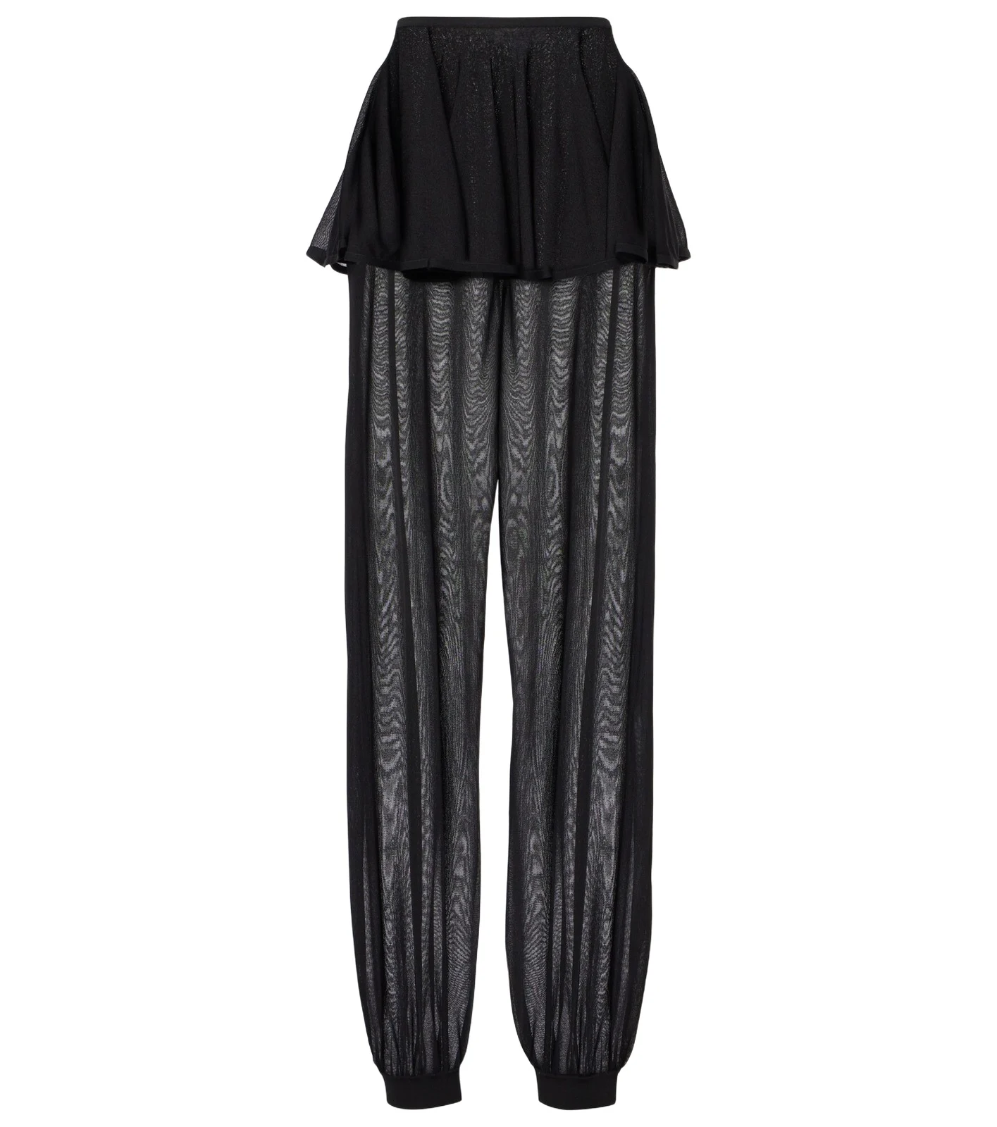 ALAÏA Mid-rise semi-sheer wide-leg pants ALAÏA Mid-rise semi-sheer wide-leg pants