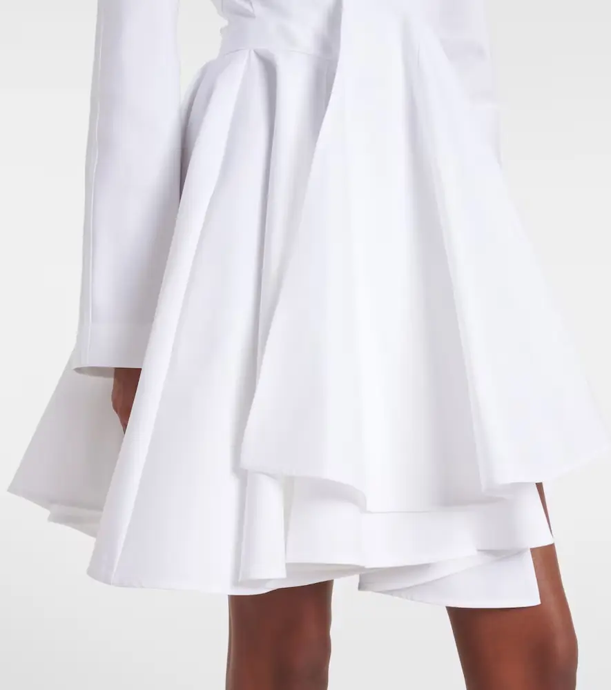 ALAÏA ALAÏA Asymmetric cotton minidress | Thumbnail 3