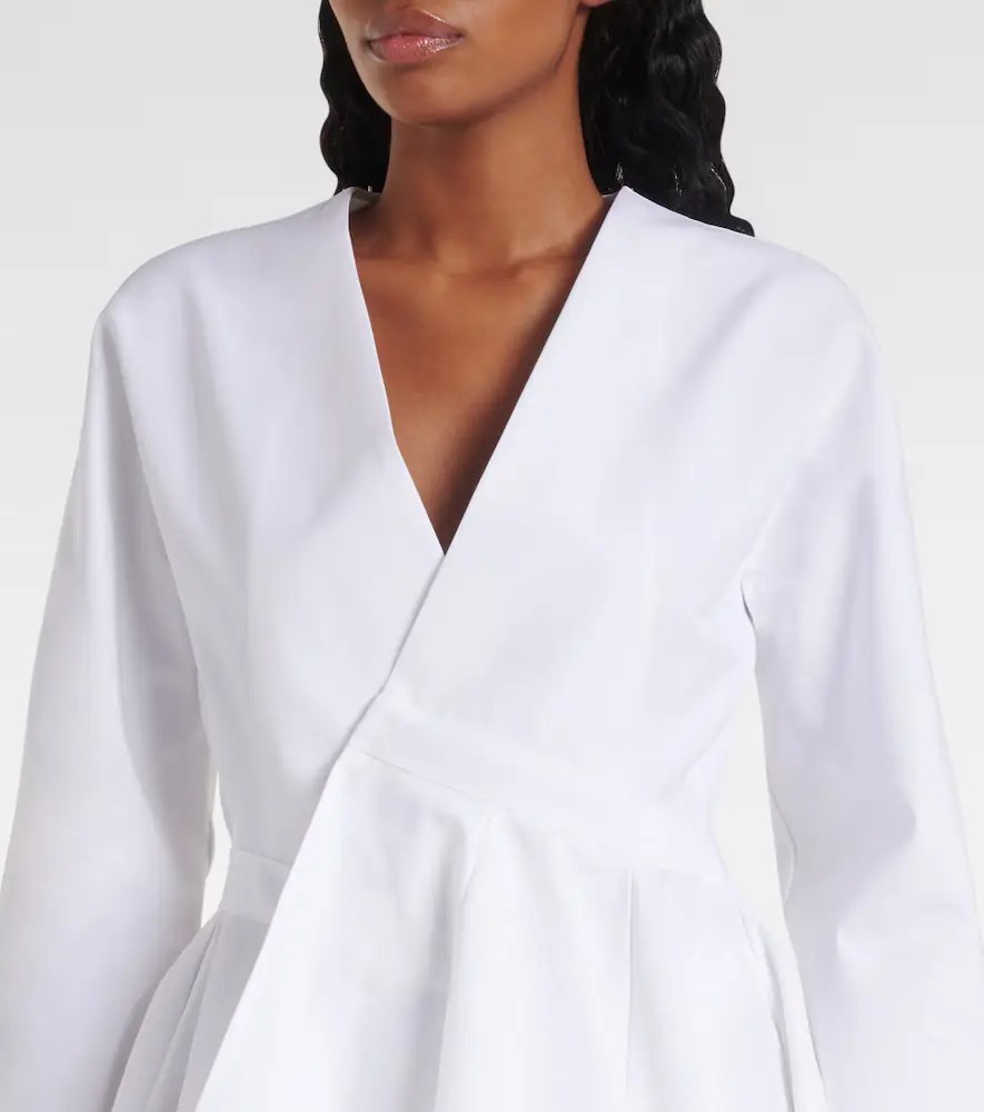 ALAÏA ALAÏA Asymmetric cotton minidress | Thumbnail 5