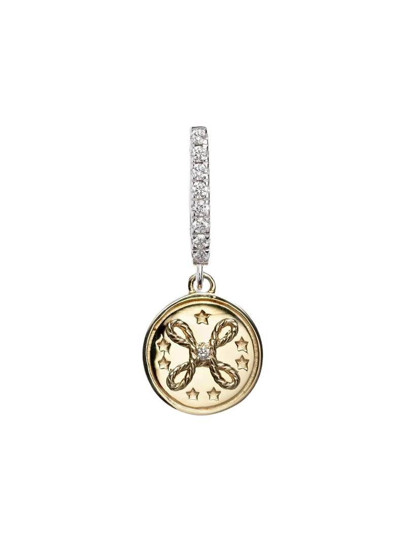 True Love Mini 18kt yellow and white gold single earring with diamonds